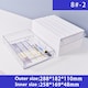 image 1 of Yellow Stackable Plastic Storage 2 Drawers with Removable Compartments
