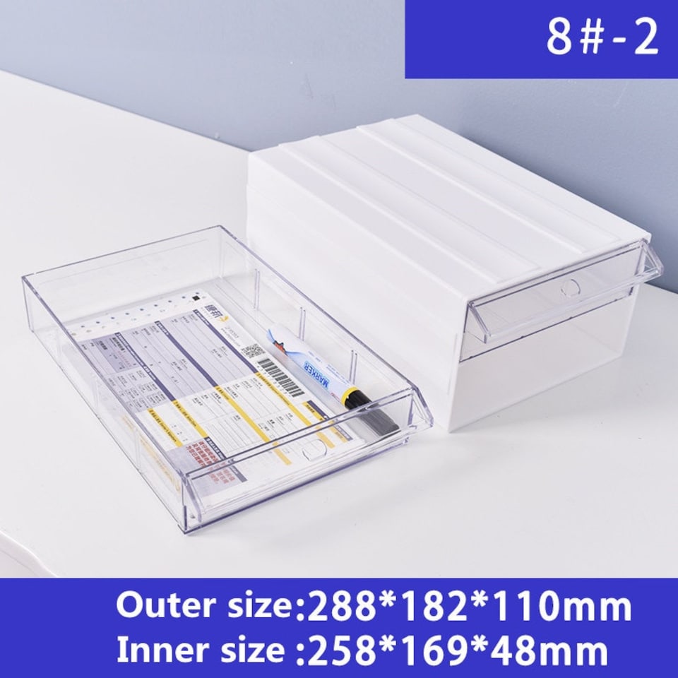image 1 of Yellow Stackable Plastic Storage 2 Drawers with Removable Compartments