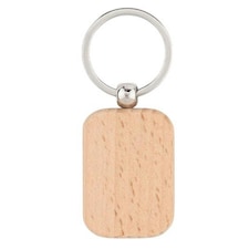 MidOcean Poty Wood Rectangular Wooden Keyring - Wood - One Size
