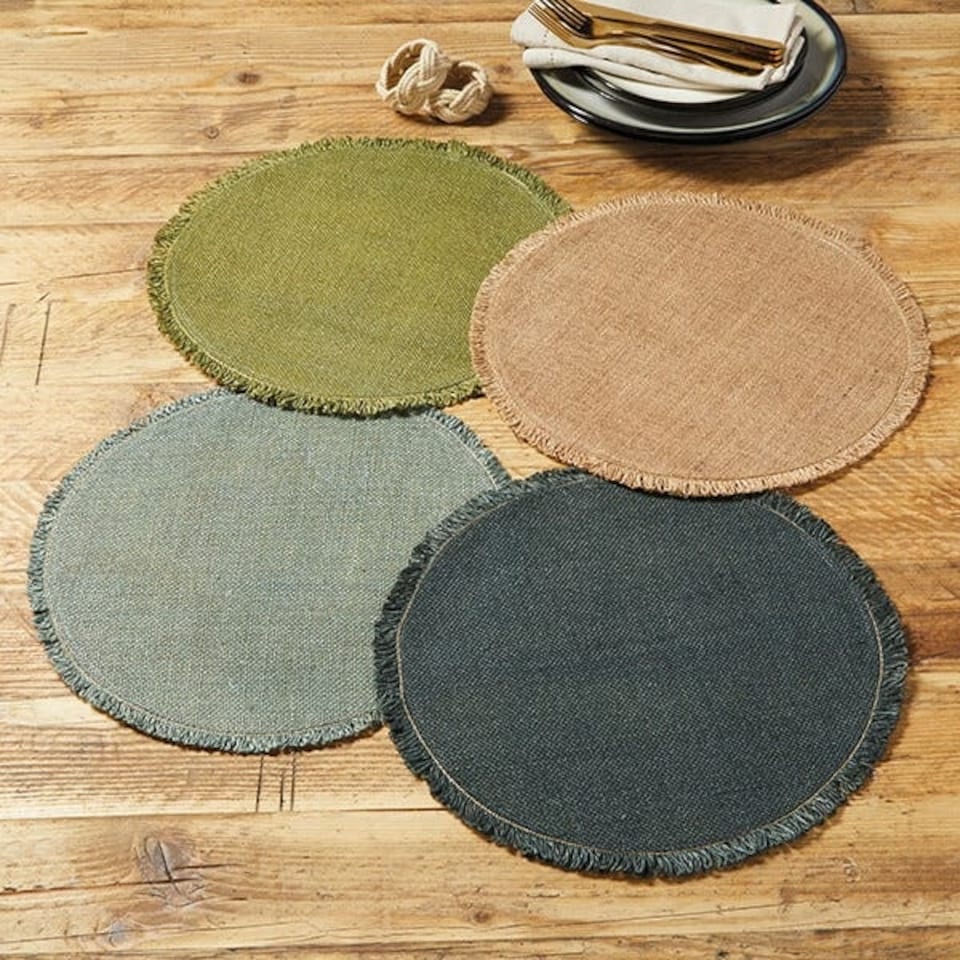 image 1 of Walton & Co Circular Jute Placemat Natural