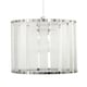 image 3 of Designer Pendant Light Shade with Rippled Acrylic Transparent Columns | Chrome | Chrome | 1