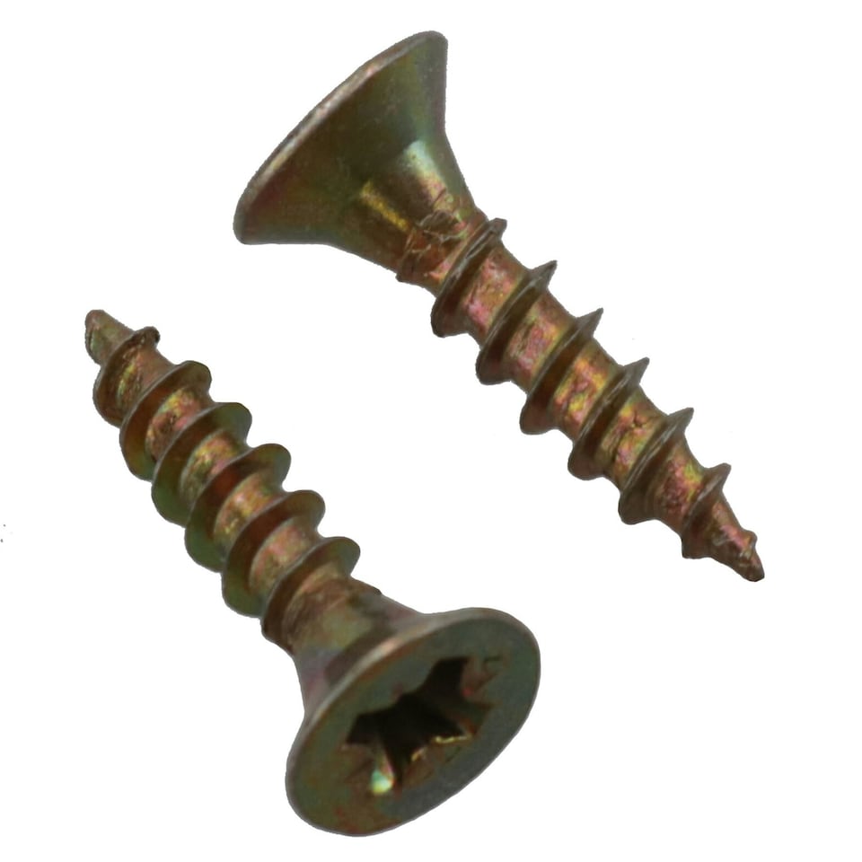 image 1 of 3.5mm x 16mm Countersunk Wood Chipboard Screw Fasteners PZ2 Drive 130pc