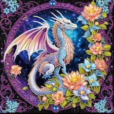 Floral Chinese Dragon Diamond Painting Kit