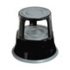 image 1 of Interiors by Premier 2-Tier Black Step Stool, Dual-Level Design With Anti-Slip Treads And Sturdy Frame, Compact, Foldable