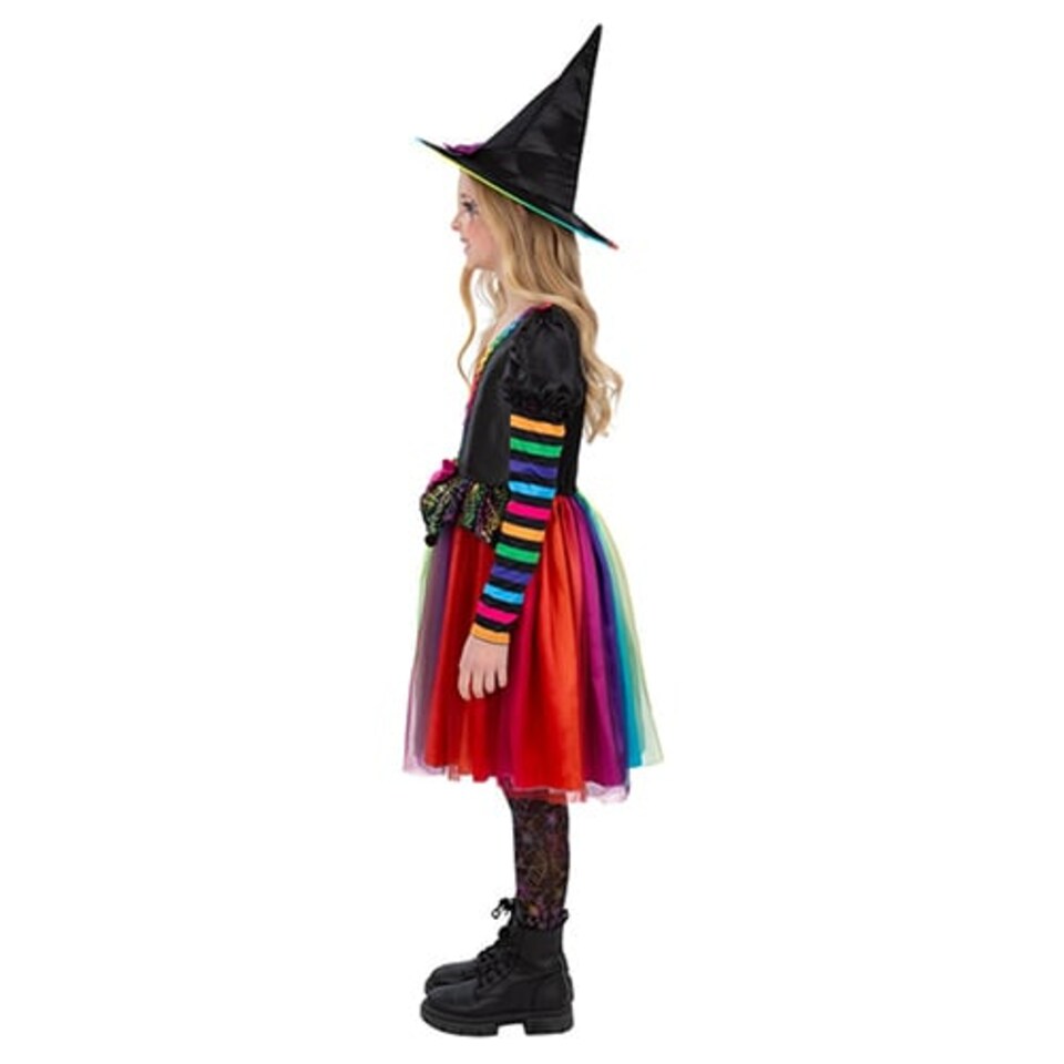 image 1 of Rainbow Witch Girls Fancy Dress Costume Kids Large - Age 10-12