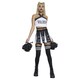image 1 of Fever Womens/Ladies Vampire Cheerleader Costume Set - Black/White - M