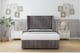 image 1 of Sloomy Melbourne Slate Naples Divan Bed With Mattress No Drawers With 54" Wingback Headboard & 12" Matching Footboard 4'6 Double | Grey | Slate | Double | 1