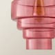 image 6 of ValueLights Lane Pink Glass 5 Tier Layer Pendant Lamp Shade | Pink