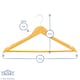 image 4 of Harbour Housewares Wooden Clothes Hanger - Brown - Pack of 10