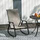 image 10 of Outsunny Garden Rocking Chairs with Armrests, High Back, Grey 