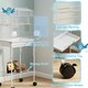 image 4 of PawHut Bird Cage for Budgie Finch Canary Parakeet W/ Stand Tray White