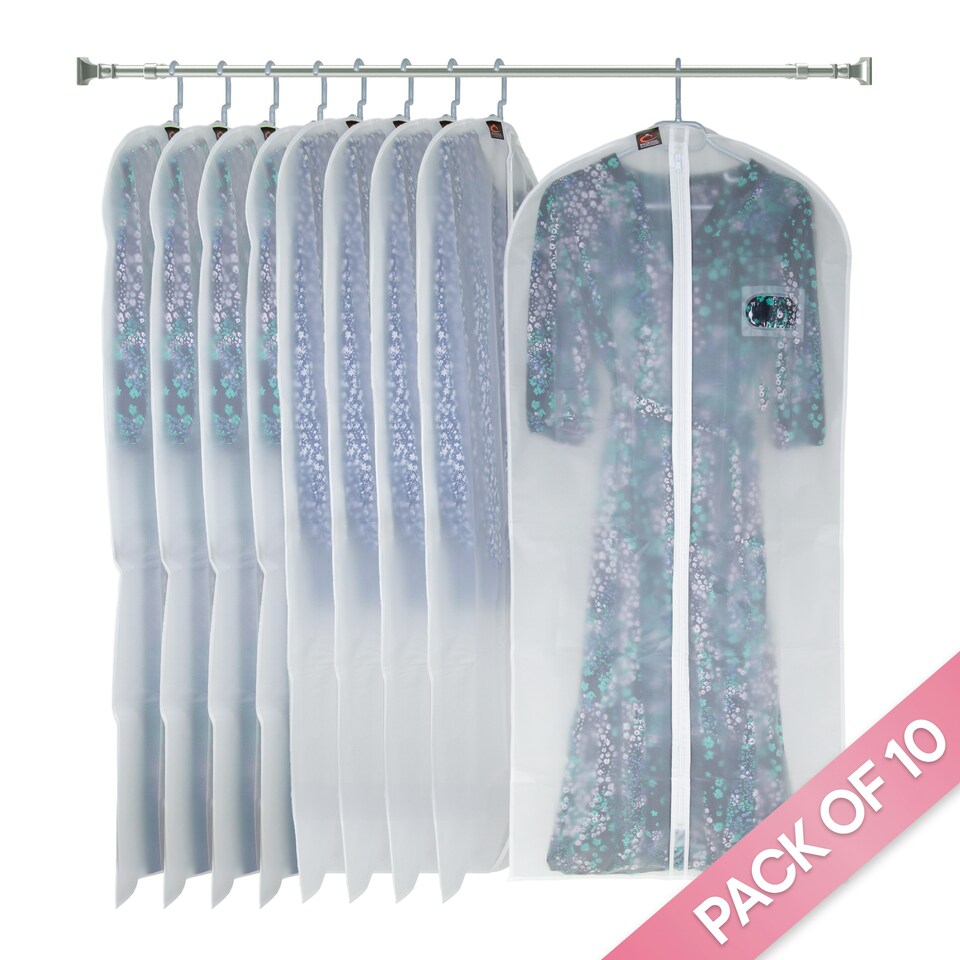 image 1 of 10 x Caraselle Peva Dress Covers Soft Touch Fabric (Approx. 128 x 60cms) Clear
