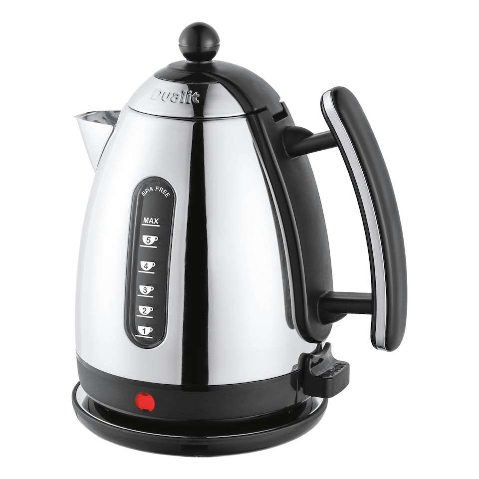 image 1 of Dualit 4 Slice Toaster & 1.5 Litre Kettle High Gloss LITE Breakfast Set, Black