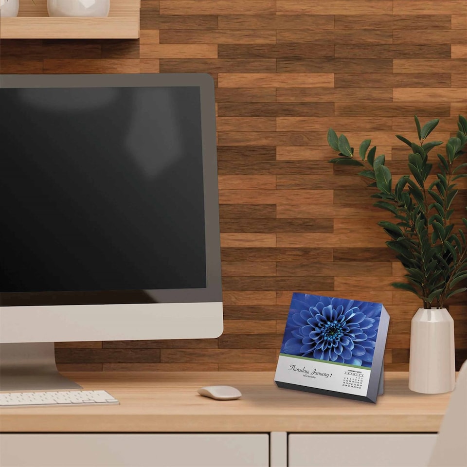 image 1 of Flowers Desk Calendar 2026, Desk Calendars, Day To View, Lifestyle, Gift