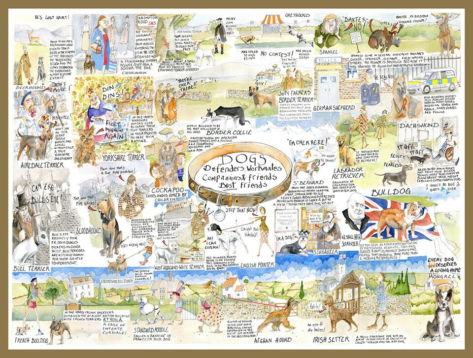 image 1 of Dogs - Tim Bulmer 1000 piece jigsaw puzzle