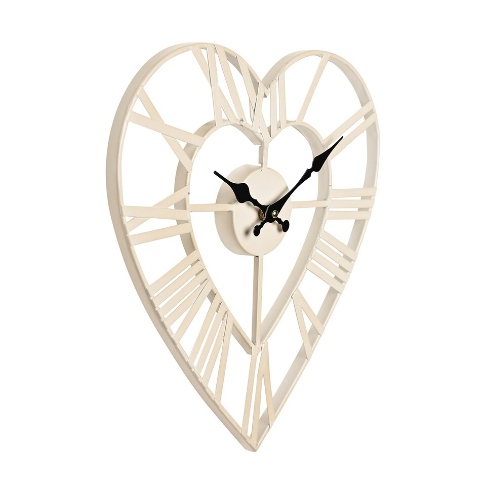 image 1 of Metal Heart Shape Wall Clock