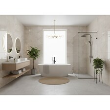 Opalus Marble Ivory Matt Porcelain Tile (30 Pack - 10 Box - 21.5m2 ) - Bath - Floor & Wall Tile -Based on Turkish Silver Marble