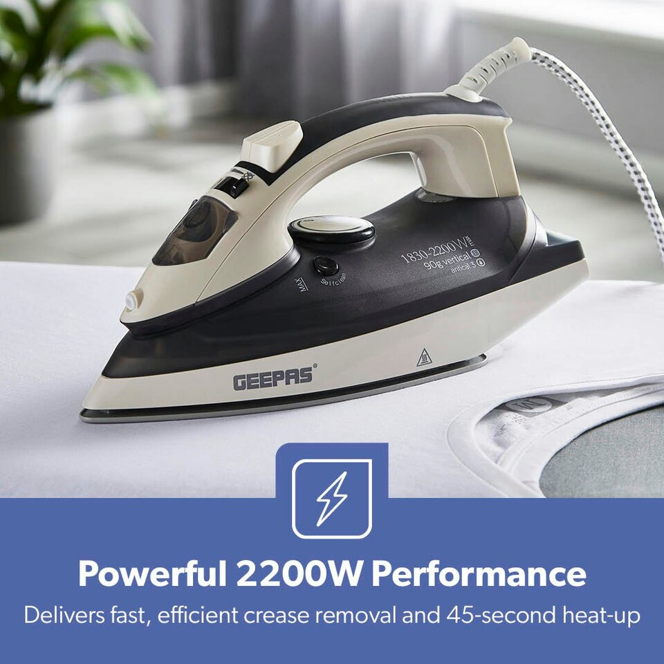 image 1 of GEEPAS Steam Iron | 2200W Grey