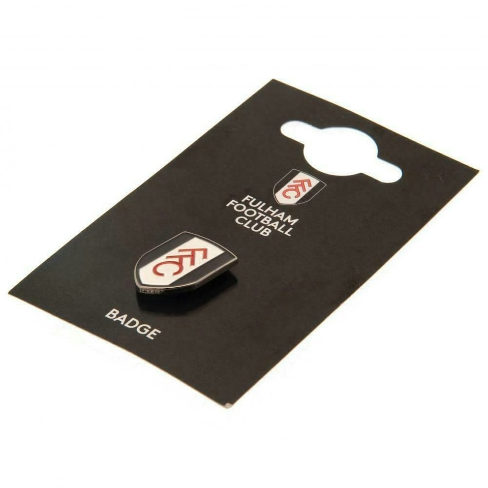 image 1 of Fulham FC Enamel Crest Badge - White/Black/Red - One Size