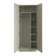 image 2 of Shaker Taupe Grey Double Wardrobe with Single Rail & Shelves Grey