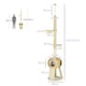 image 4 of PawHut 255cm Tall Cat Tree with Scratching Posts, Condo, Hammock, Beige