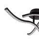 image 6 of COSYLYTE Kenworth 3 Light Integrated LED Modern Wavy Ceiling Light - Matt Black | Black | 1