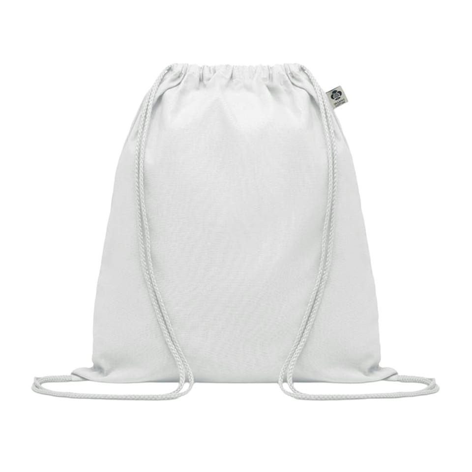 image 1 of MidOcean Yuki Organic Cotton Drawstring Bag - White - One Size White