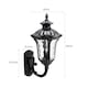 image 5 of Living and Home Vintage Outdoor Wall Lantern, Black | Black