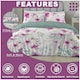 image 4 of VELVETIO Daphne Complete Duvet Cover Set with Fitted Sheet Cosy Quilt Coverlet Multi | King