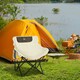 image 2 of Outsunny Folding Camping Chair with Carrying Bag and Storage Pocket, Black