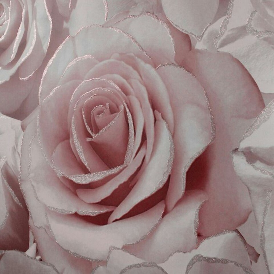 image 1 of Muriva Madison Rose Glitter Wallpaper - Raspberry/Blush Pink - One Size Red