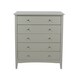 image 4 of Como 5 Drawer Chest of Drawers - Shaker Style Bedroom Storage Cabinet with Space Saving Design | Grey | Grey | 1