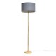 image 3 of ValueLights Single Stem Natural Light Wood Floor Lamp With Dark Grey Drum Shade