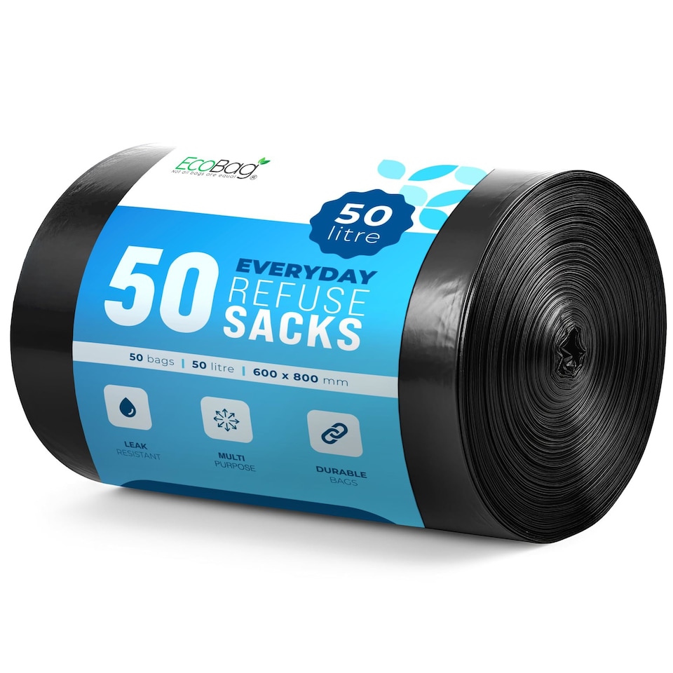 image 1 of Ecobag Everyday Bin Bags Heavy Duty Refuse Sacks Leak Resistant