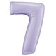 image 1 of Satin Lilac Number 7 Giant Foil Helium Balloon 102cm / 40 in