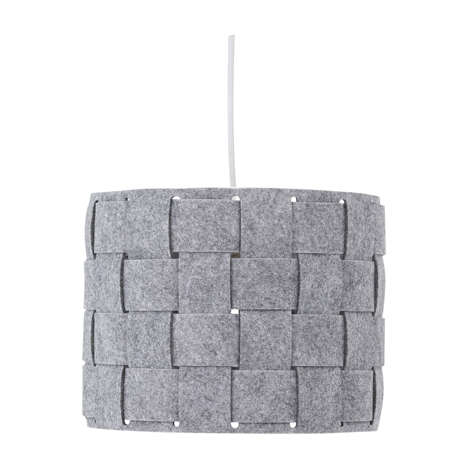 image 1 of Warner - Grey Felt Weave Easy Fit Pendant Shade | Grey | Medium | 1