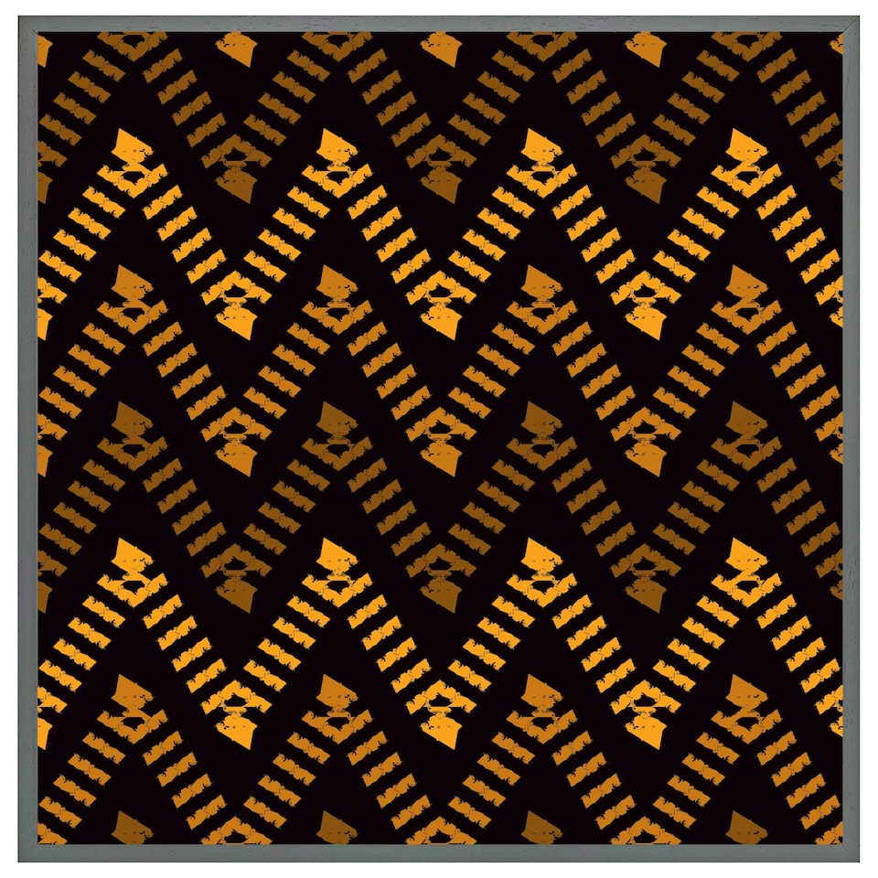 image 1 of Freehand horizontal zigzag chevron stripes boho chic (Picutre Frame) White | L