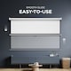 image 3 of 84" Manual Pull Down Projector Screen with Wall Mount