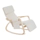 image 1 of HOMCOM Rocking Chair Recliner Armchair with Adjustable Footrest, Cream White