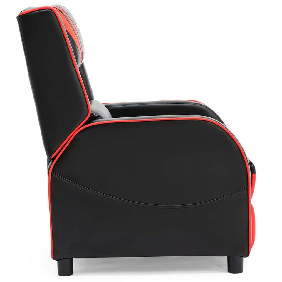 image 1 of Ranger S Faux Leather Recliner Armchair Sofa Cinema Gaming Chair (Red)
