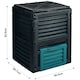 image 2 of 300L Garden Composter Bin Organic Waste Compost Converter Eco Friendly | Green