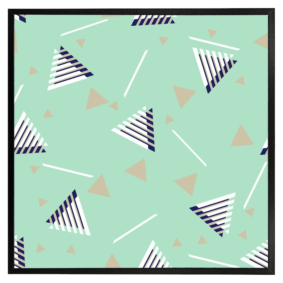 image 1 of Geometric triangle stripes (Picutre Frame) Brown | XS