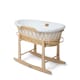image 2 of Clair de Lune Organic Wicker Moses Basket With Rocking Stand - White