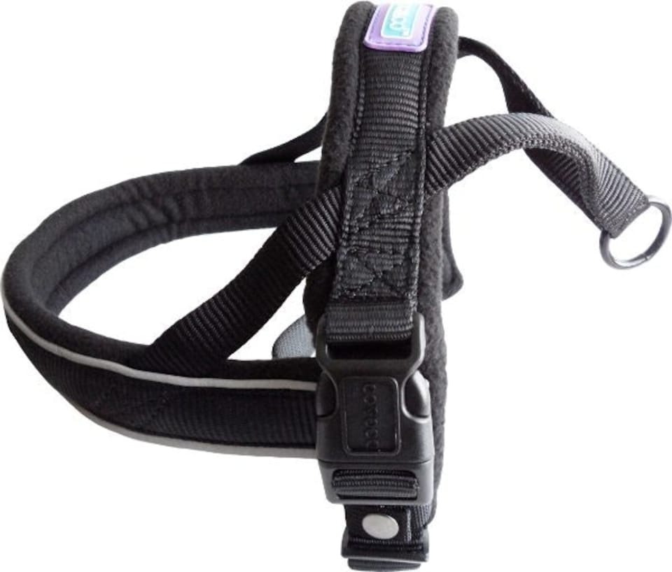 Dog & Co Nylon Norwegian Harness Reflective Pad Black XLarge