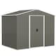 image 1 of Outsunny 8 x 6ft Garden Storage Shed w/ Double Sliding Door Outdoor Light Grey
