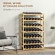 image 4 of HOMCOM Free Standing Wooden Wine Rack 42 Bottles Holders, Natural