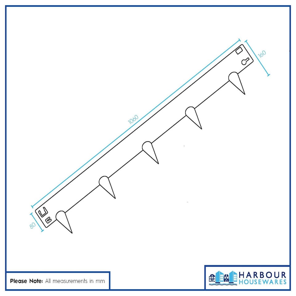 image 1 of Harbour Housewares 5pc Steel Lawn Edging Set - 5m x 8cm - Rust