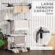 image 3 of HOMCOM 4-Tier Clothes Airer, Foldable Clothes Drying Rack with Wheels and Wings, Steel Garment Laundry Rack for Indoor and Outdoor Use, Black