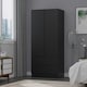 image 6 of FWStyle Stora 2 Door 2 Drawer Combination Wardrobe - Matt Black Black