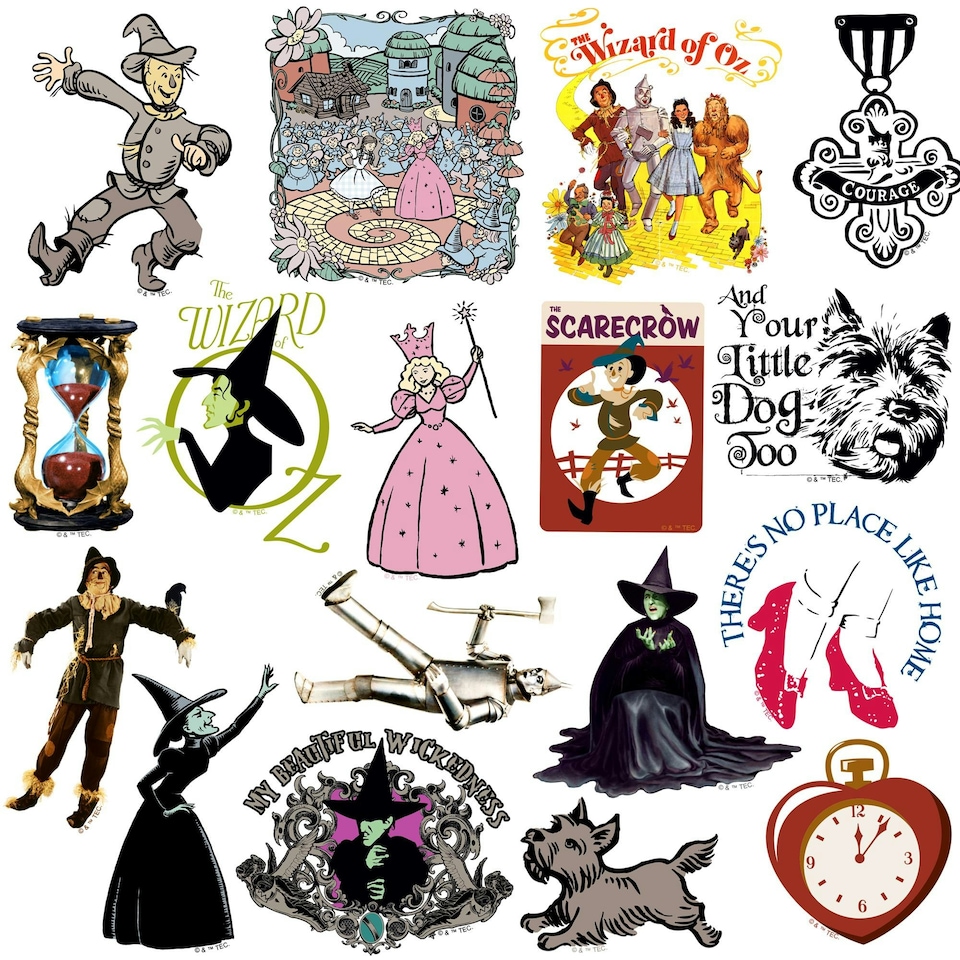image 1 of The Wizard Of Oz Deluxe Assorted Designs Stickers (Pack of 100) - Multicoloured - One Size